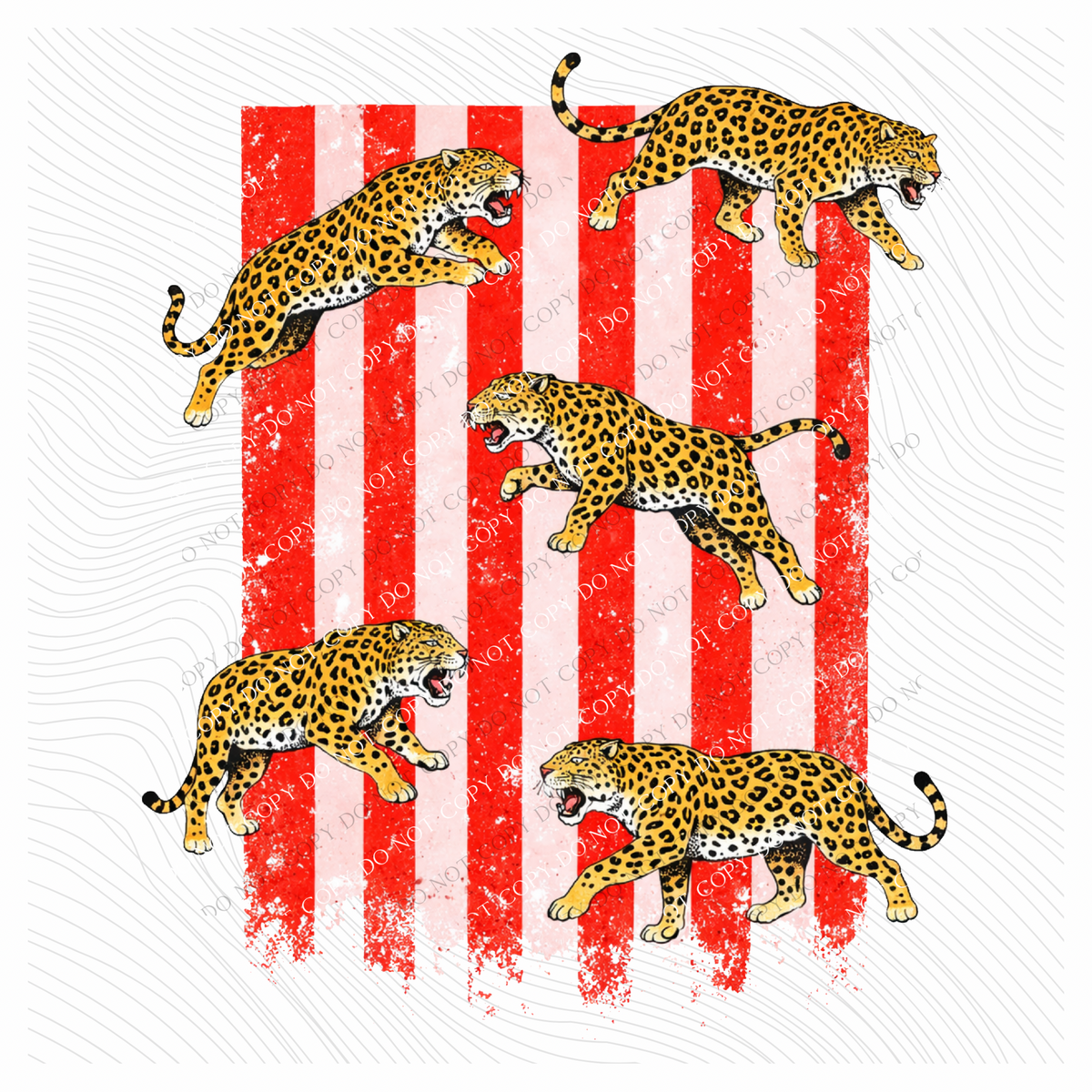Leopards Striped Distressed Digital Design, PNG