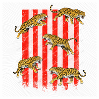 Leopards Striped Distressed Digital Design, PNG