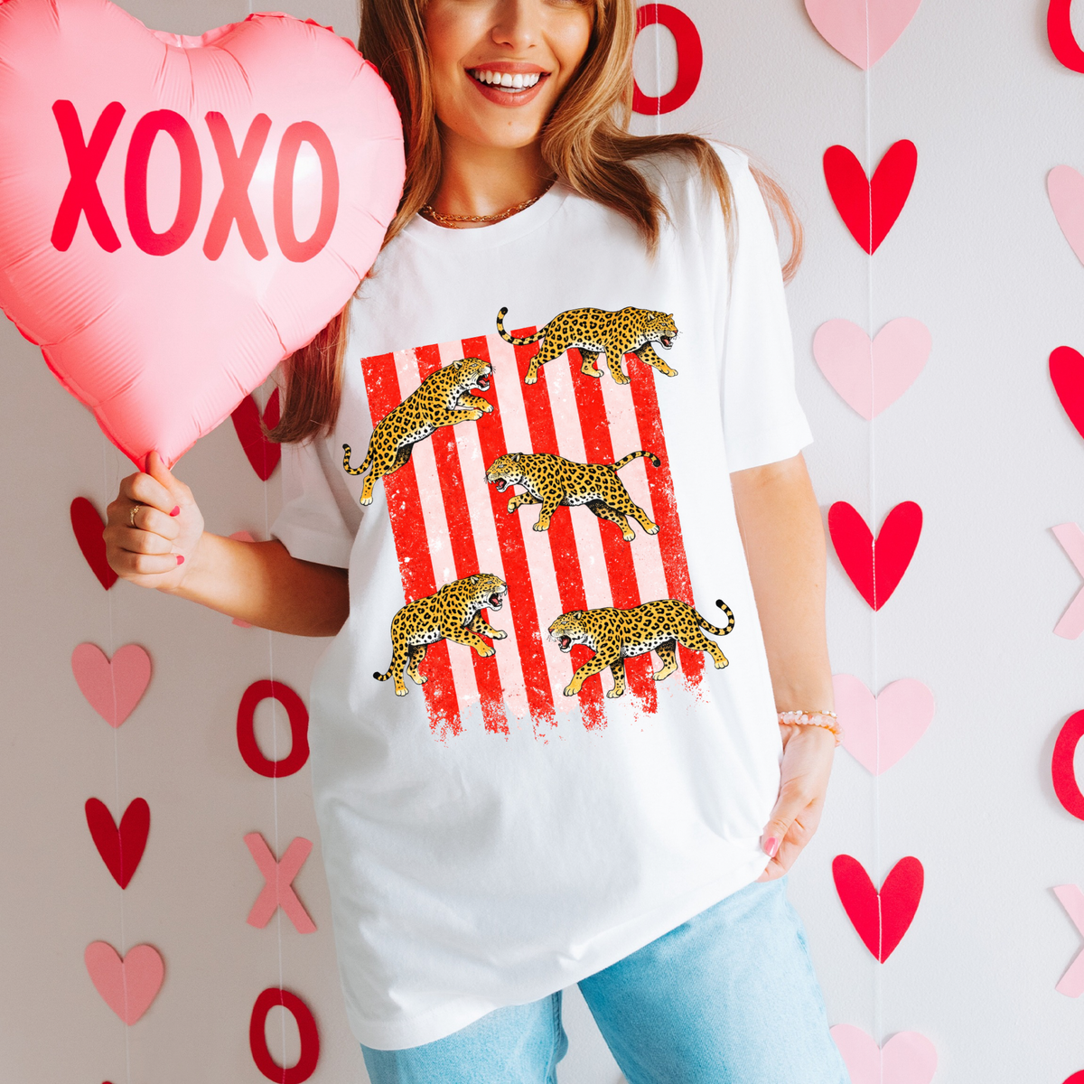 Leopards Striped Distressed Digital Design, PNG