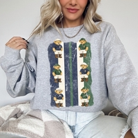 Polo Bears Stripes Distressed Digital Design, PNG