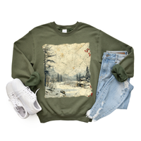 Wintery Bliss Distressed Digital Design, PNG