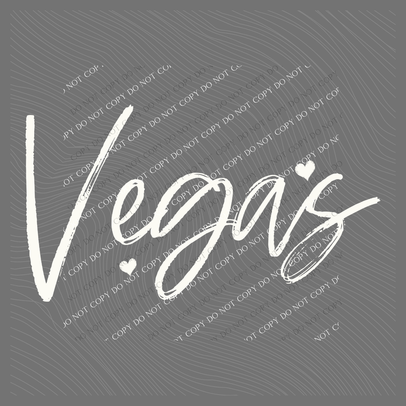 Vegas Sketched Script Hearts in Off-white Digital Design, PNG