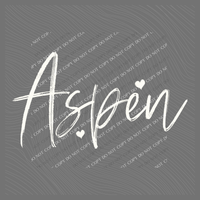 Aspen Sketched Script Hearts in Off-white Digital Design, PNG