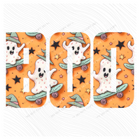 Boo Skater Ghost Digital Design, PNG