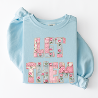 Let Them Quilted Dainty Floral Digital Design, PNG