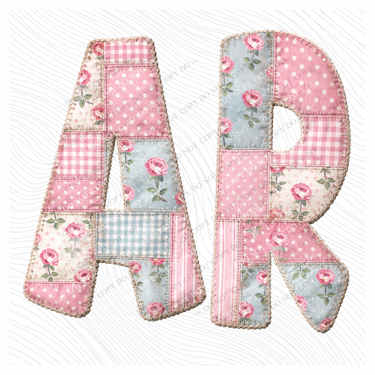 AR Quilted Dainty Floral Digital Design, PNG