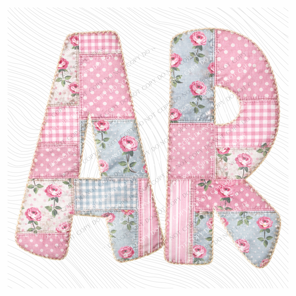 AR Arkansas Quilted Dainty Floral Digital Design, PNG