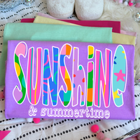 Sunshine & Summertime Color Pop Doodle Digital Design, PNG
