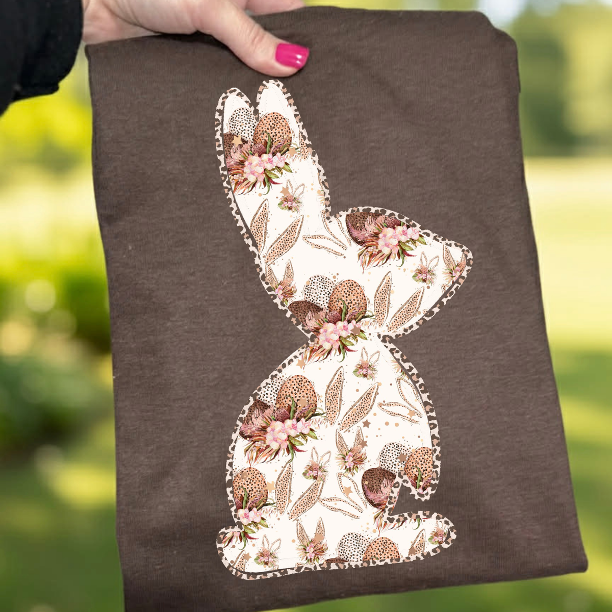 Easter Bunny Leopard & Egg Doodle Digital Design, PNG