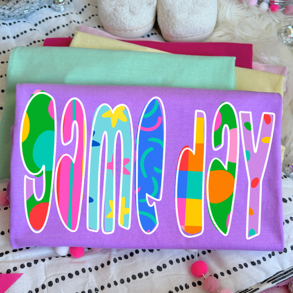 Game Day Color Pop Doodle Digital Design, PNG