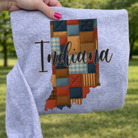 Indiana Quilted Script State Digital Design, PNG (Copy)