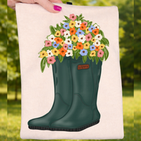 Floral and Rain Boots Digital Design, PNG