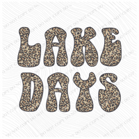 Lake Days Leopard Digital Design, PNG