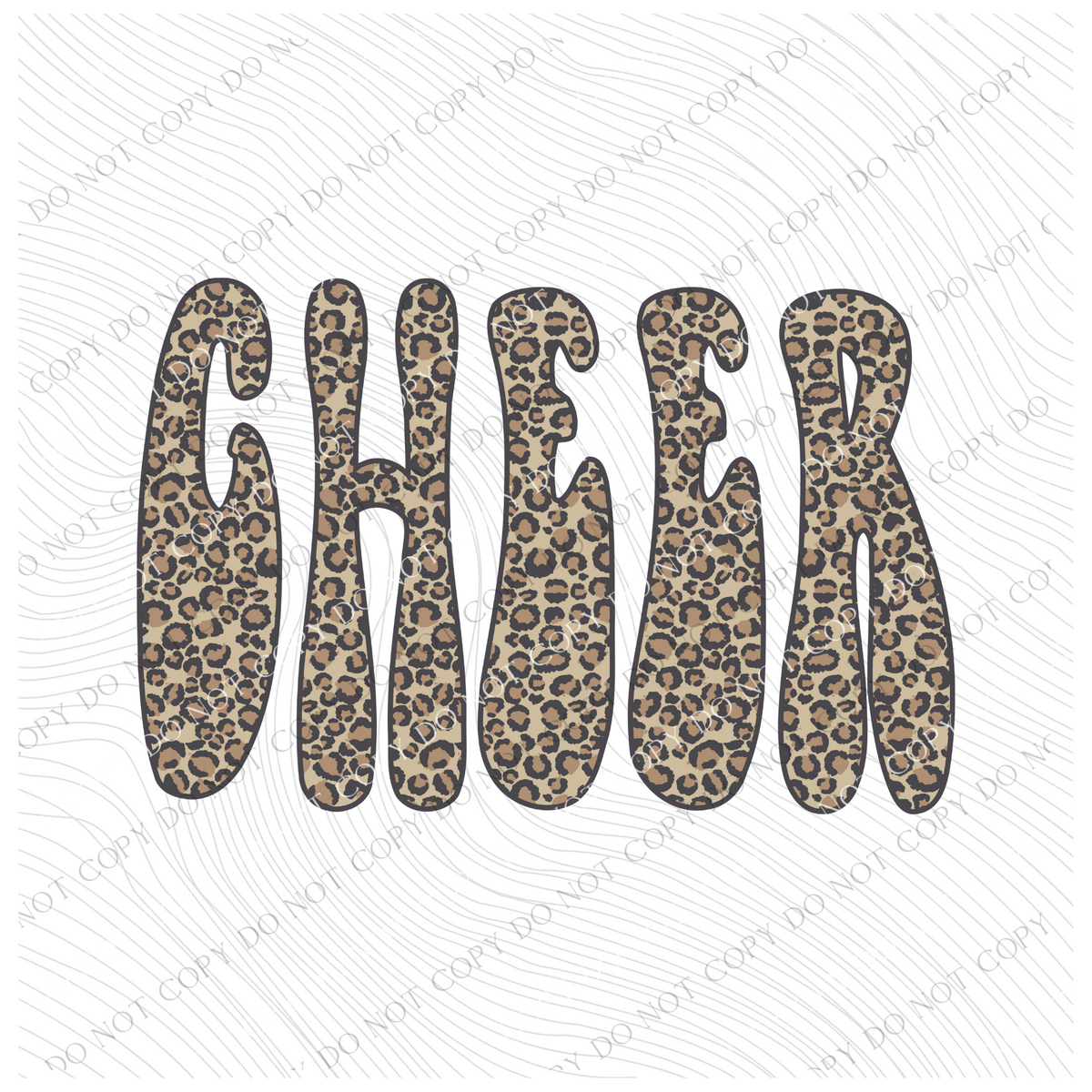 Cheer Leopard Digital Design, PNG