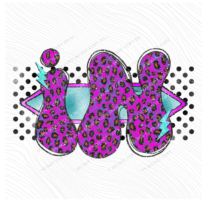 Indiana Vintage Mermaid Cracked Marbled Leopard with Black Glitter and Foil in Bright Purple, Pinks & Turquoise Digital Design, PNG