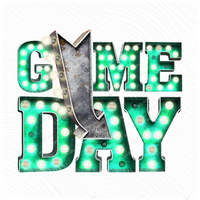 Game Day Bright Green Marquee Design PNG, Digital Download