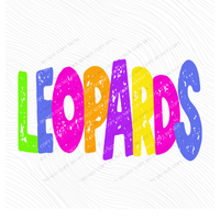 Leopards Distressed Blank, Cutout Softball, Baseball & Volleyball in Neons all Included Digital Design, PNG
