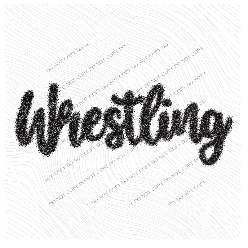 Pro Wrestling Script Wrestling Tinsel Script Black Digital Design, PNG – Grove 123 Designs