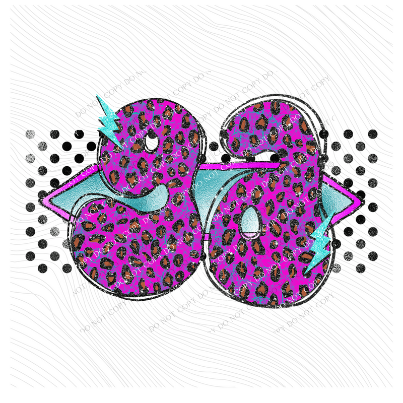 Georgia Vintage Mermaid Cracked Marbled Leopard with Black Glitter and Foil in Bright Purple, Pinks & Turquoise Digital Design, PNG