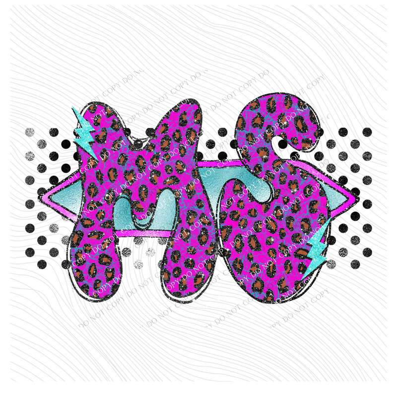 Mississippi Vintage Mermaid Cracked Marbled Leopard with Black Glitter and Foil in Bright Purple, Pinks & Turquoise Digital Design, PNG
