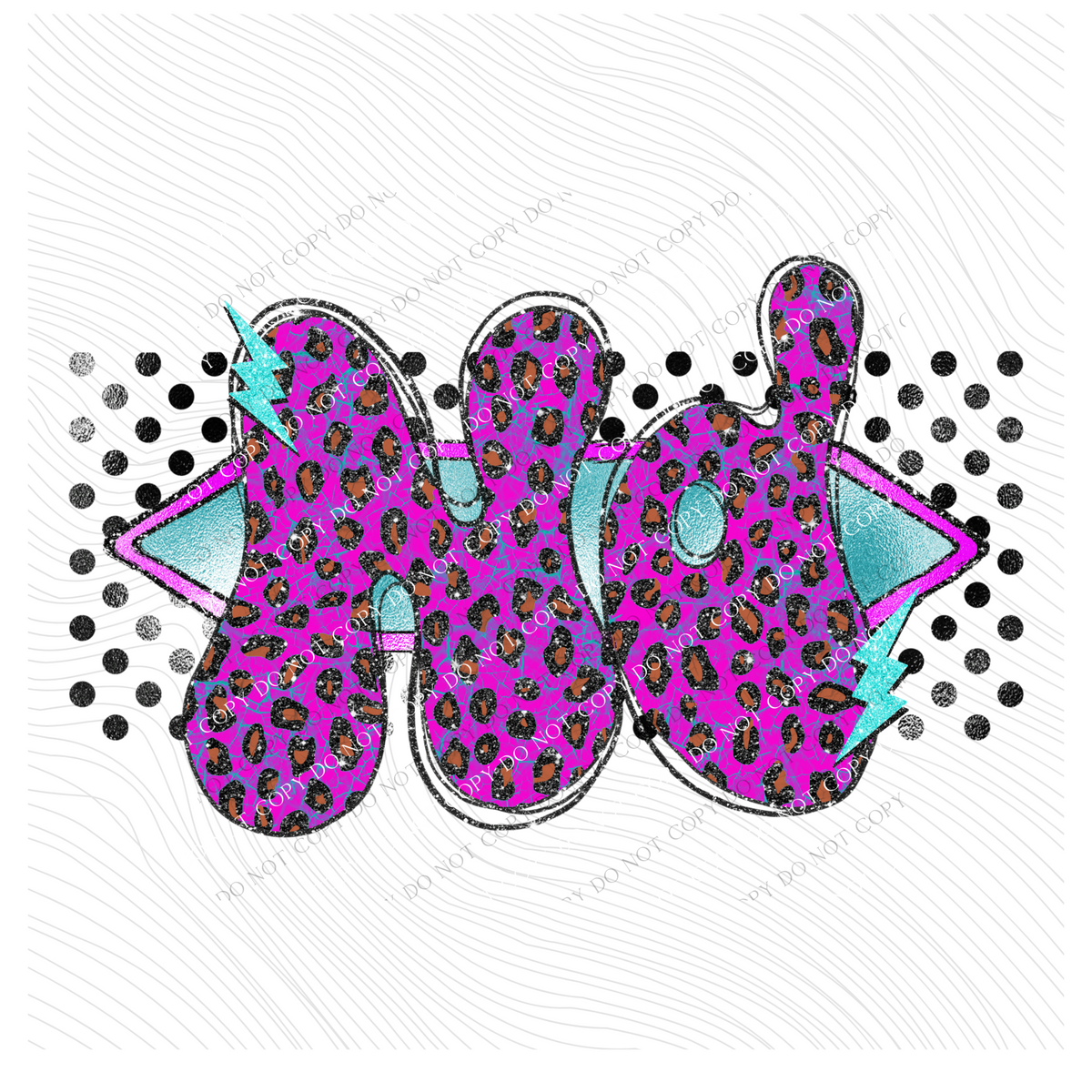North Dakota Vintage Mermaid Cracked Marbled Leopard with Black Glitter and Foil in Bright Purple, Pinks & Turquoise Digital Design, PNG