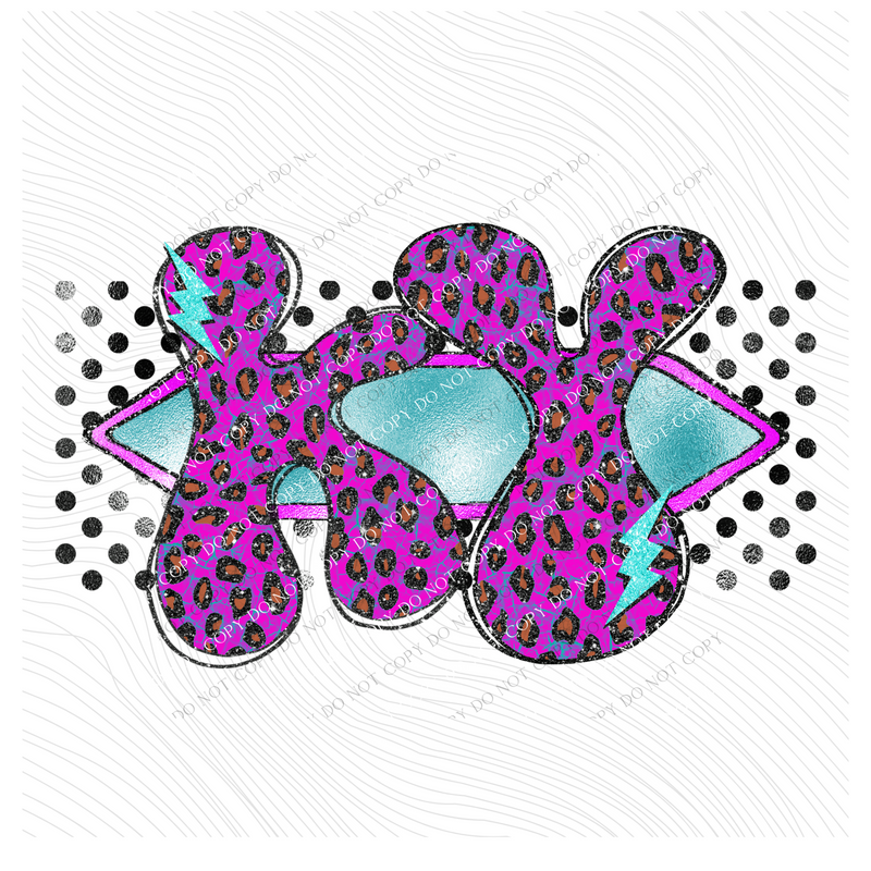 Kentucky Vintage Mermaid Cracked Marbled Leopard with Black Glitter and Foil in Bright Purple, Pinks & Turquoise Digital Design, PNG