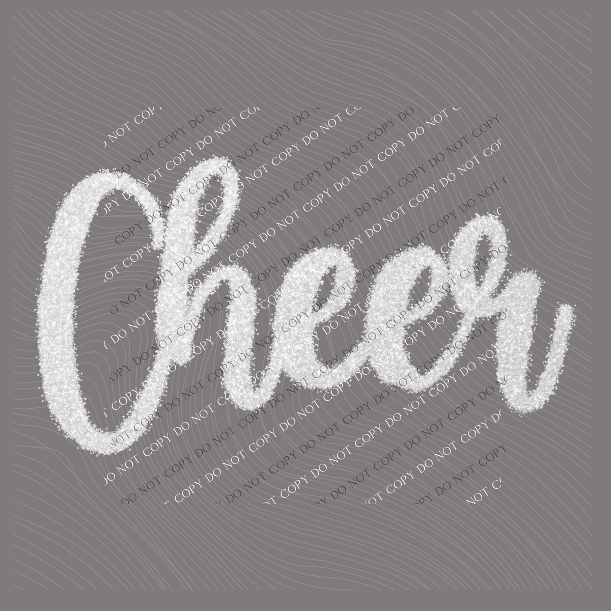Cheer Tinsel Script White Digital Design, PNG – Grove 123 Designs