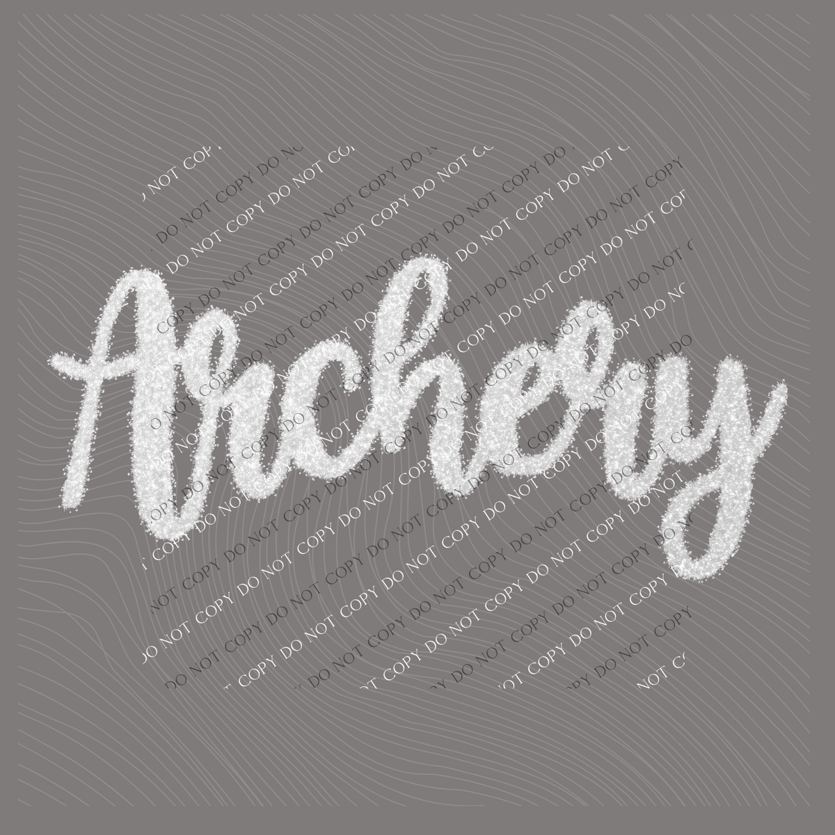 Archery Tinsel Script White Digital Design, PNG