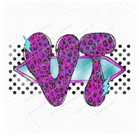 Vermont Vintage Mermaid Cracked Marbled Leopard with Black Glitter and Foil in Bright Purple, Pinks & Turquoise Digital Design, PNG