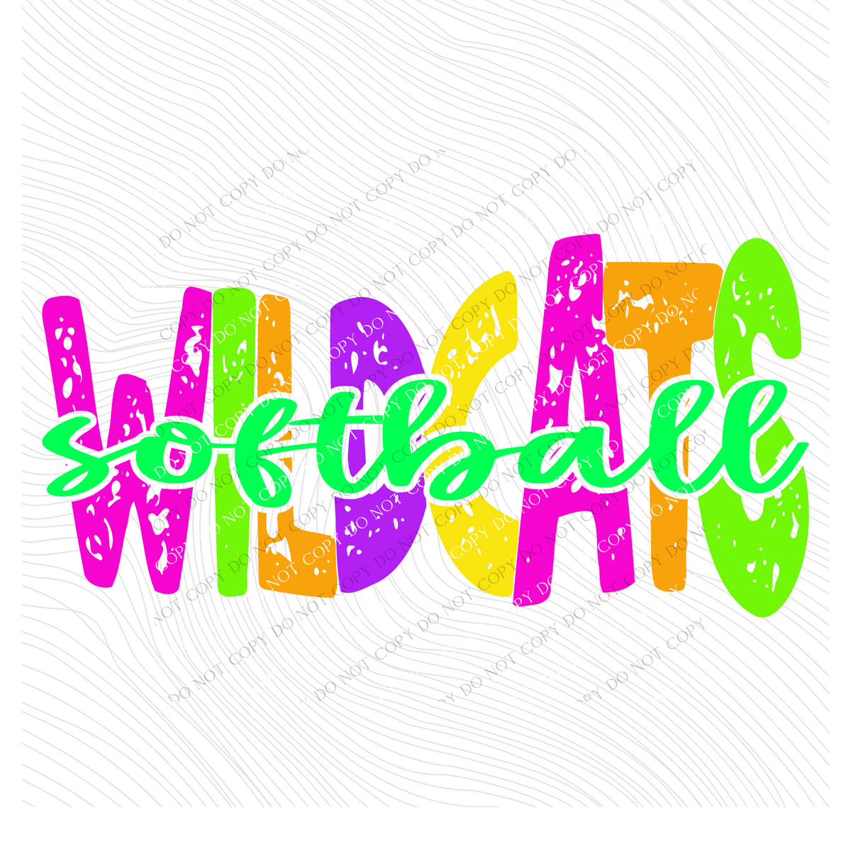 Wildcats Distressed Blank, Cutout Softball, Baseball & Volleyball in Neons all Included Digital Design, PNG