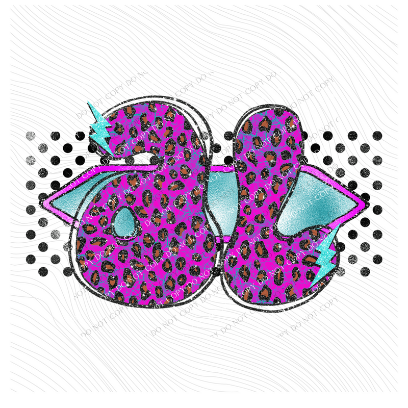 Alabama Vintage Mermaid Cracked Marbled Leopard with Black Glitter and Foil in Bright Purple, Pinks & Turquoise Digital Design, PNG