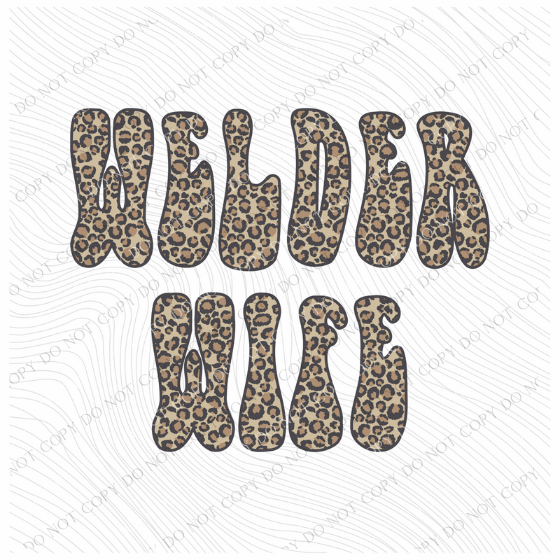 Welder Wife Leopard Digital Design, PNG