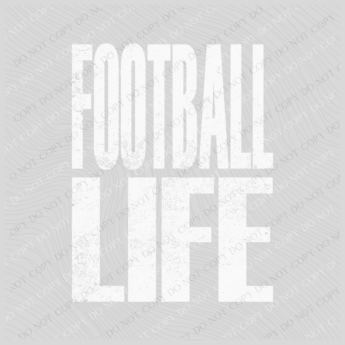 Football Life Super Faded Distressed White Digital Design, PNG