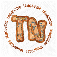 TN Tennessee Glitter Foil Pumpkins Circle Fall Digial Design, PNG