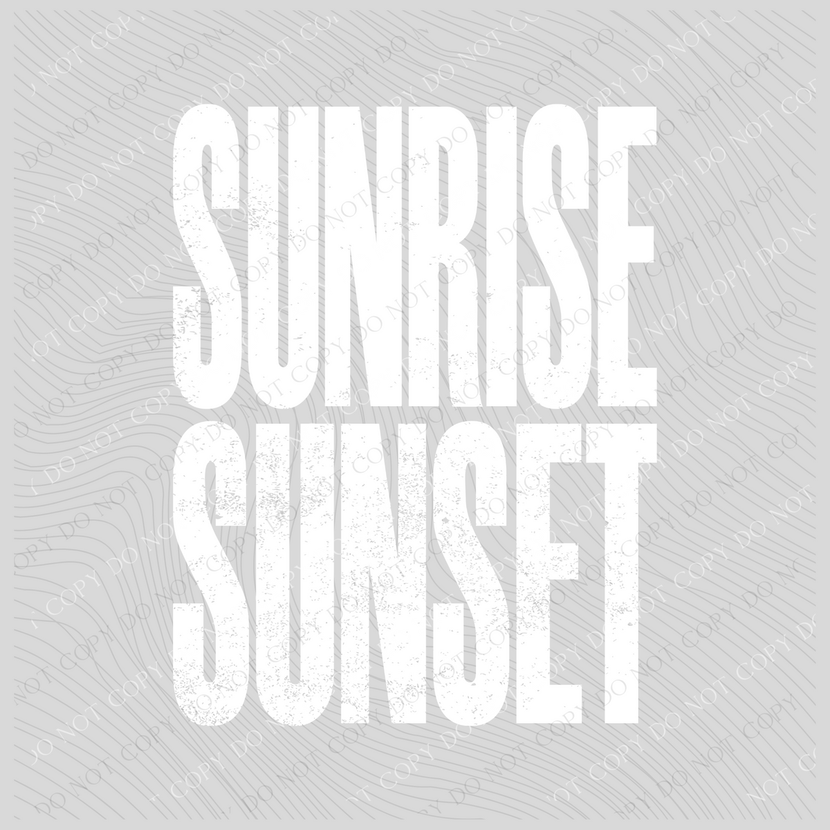 Sunrise Sunset Super Faded Distressed White Digital Design, PNG