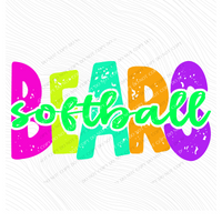 Bears Distressed Blank, Cutout Softball, Baseball & Volleyball in Neons all Included Digital Design, PNG