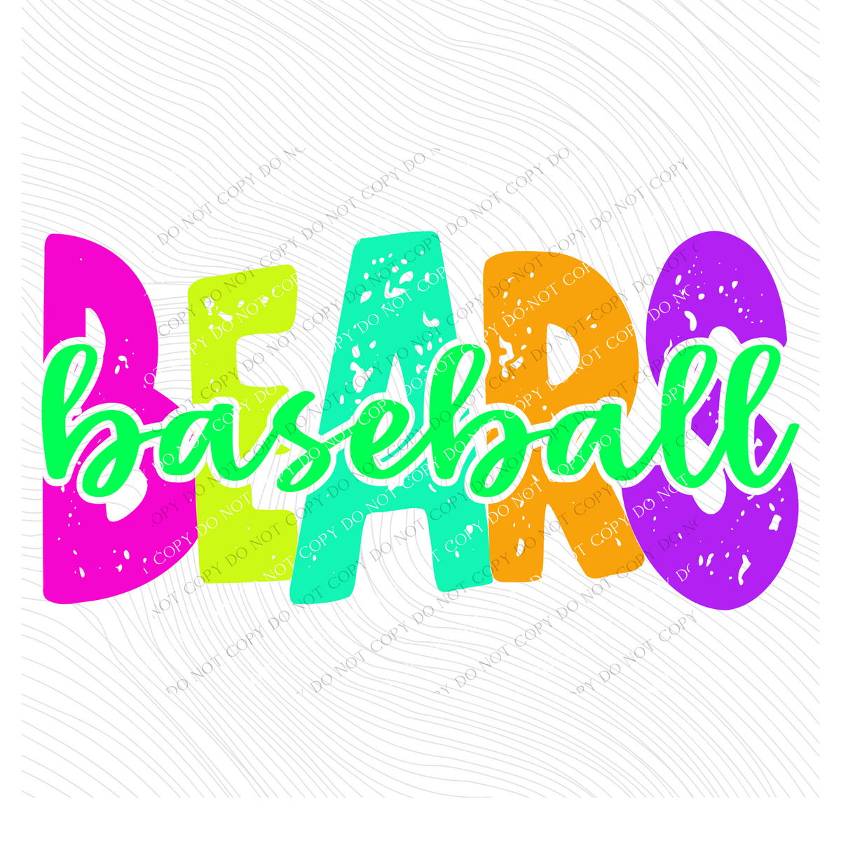 Bears Distressed Blank, Cutout Softball, Baseball & Volleyball in Neons all Included Digital Design, PNG