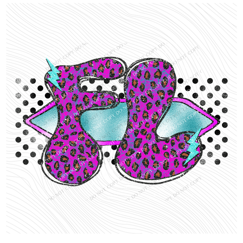 Florida Vintage Mermaid Cracked Marbled Leopard with Black Glitter and Foil in Bright Purple, Pinks & Turquoise Digital Design, PNG