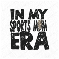In my Sports Mom Era Black Distressed Leopard Lightning Bolt  PNG,  Digital Design