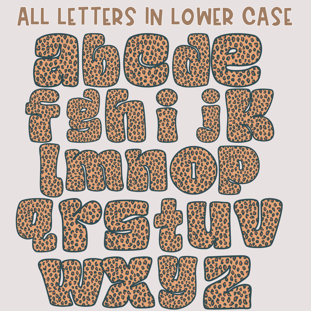 Groves Letters Leopard Faded Groovy Alphabet Set | PNG files Alphabet Letters, Digita ...