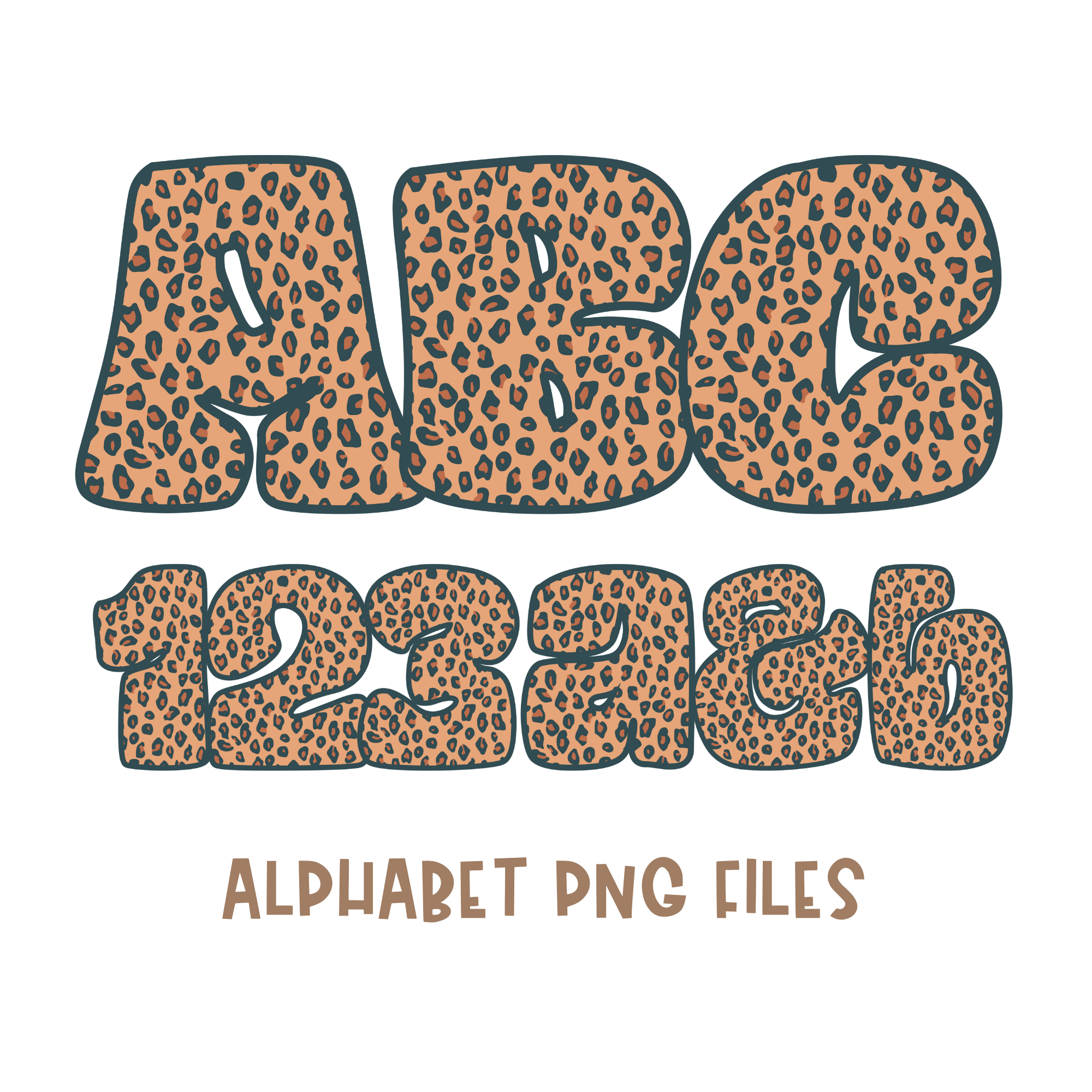 Groves Letters Leopard Faded Groovy Alphabet Set | PNG files Alphabet Letters, Digita ...
