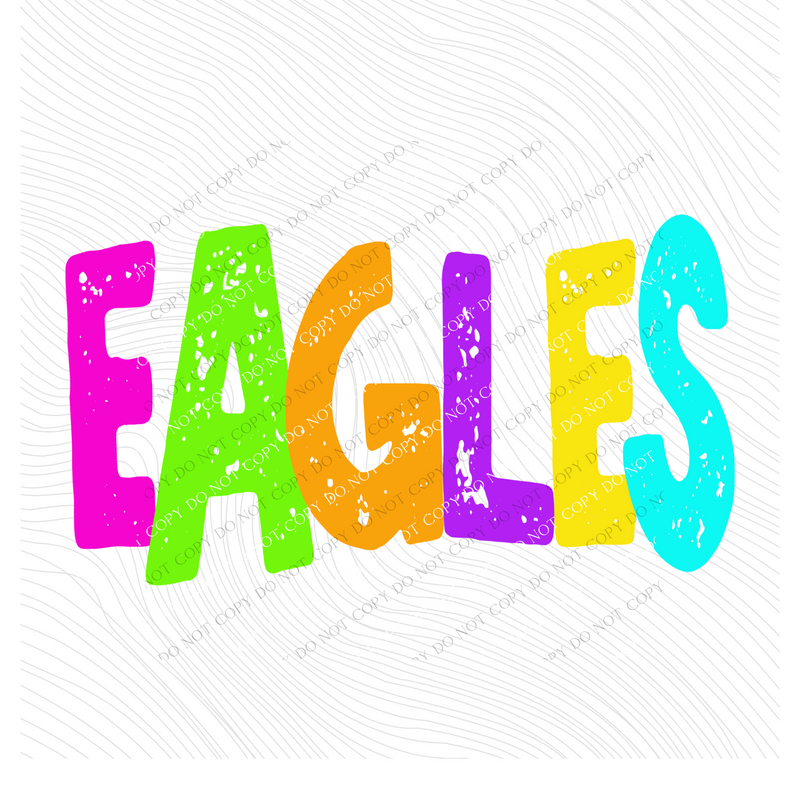 Eagles Distressed Blank, Cutout Softball, Baseball & Volleyball in Neons all Included Digital Design, PNG