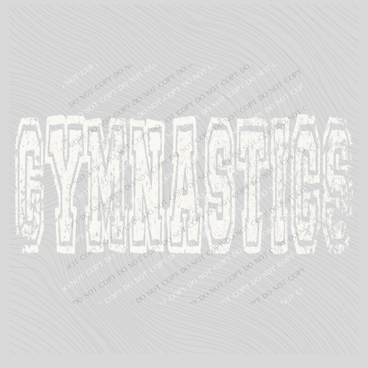 Gymnastics Varsity Distressed Bundle Word & Logo Included in White Digital Design, PNG
