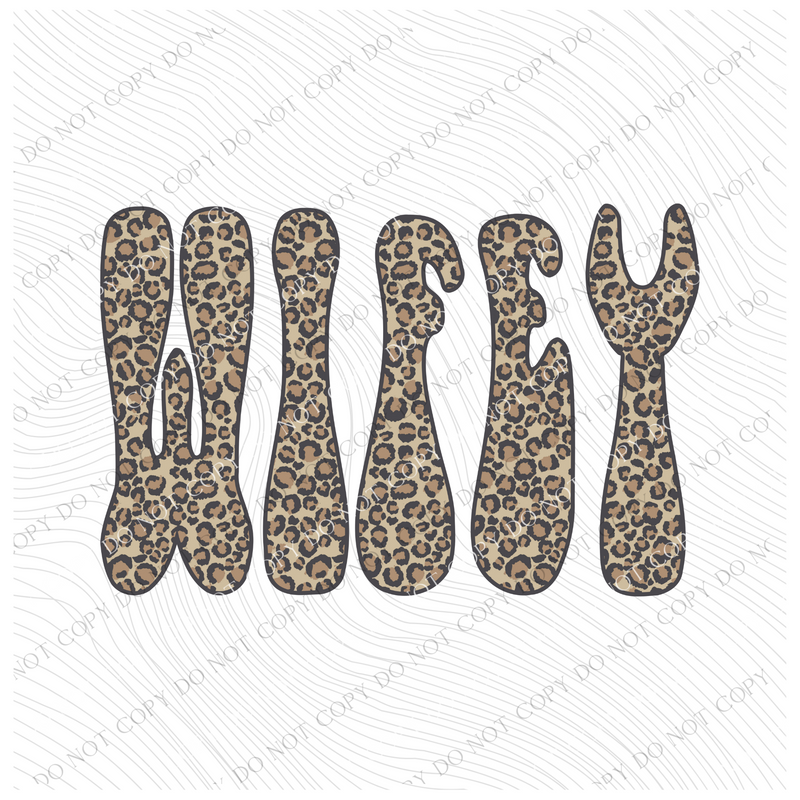 Wifey Leopard Digital Design, PNG