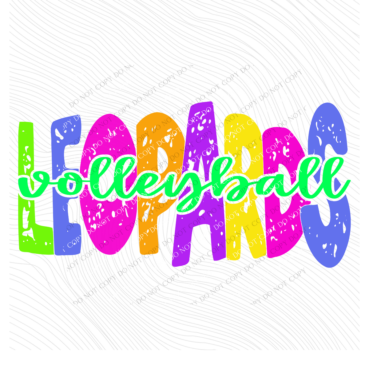 Leopards Distressed Blank, Cutout Softball, Baseball & Volleyball in Neons all Included Digital Design, PNG