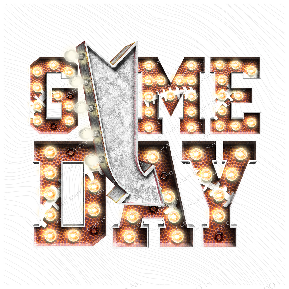 Game Day Football Theme Marquee Design PNG, Digital Download