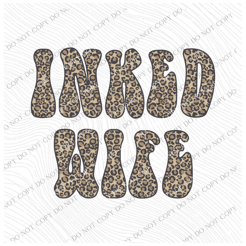 Inked Wife Leopard Digital Design, PNG
