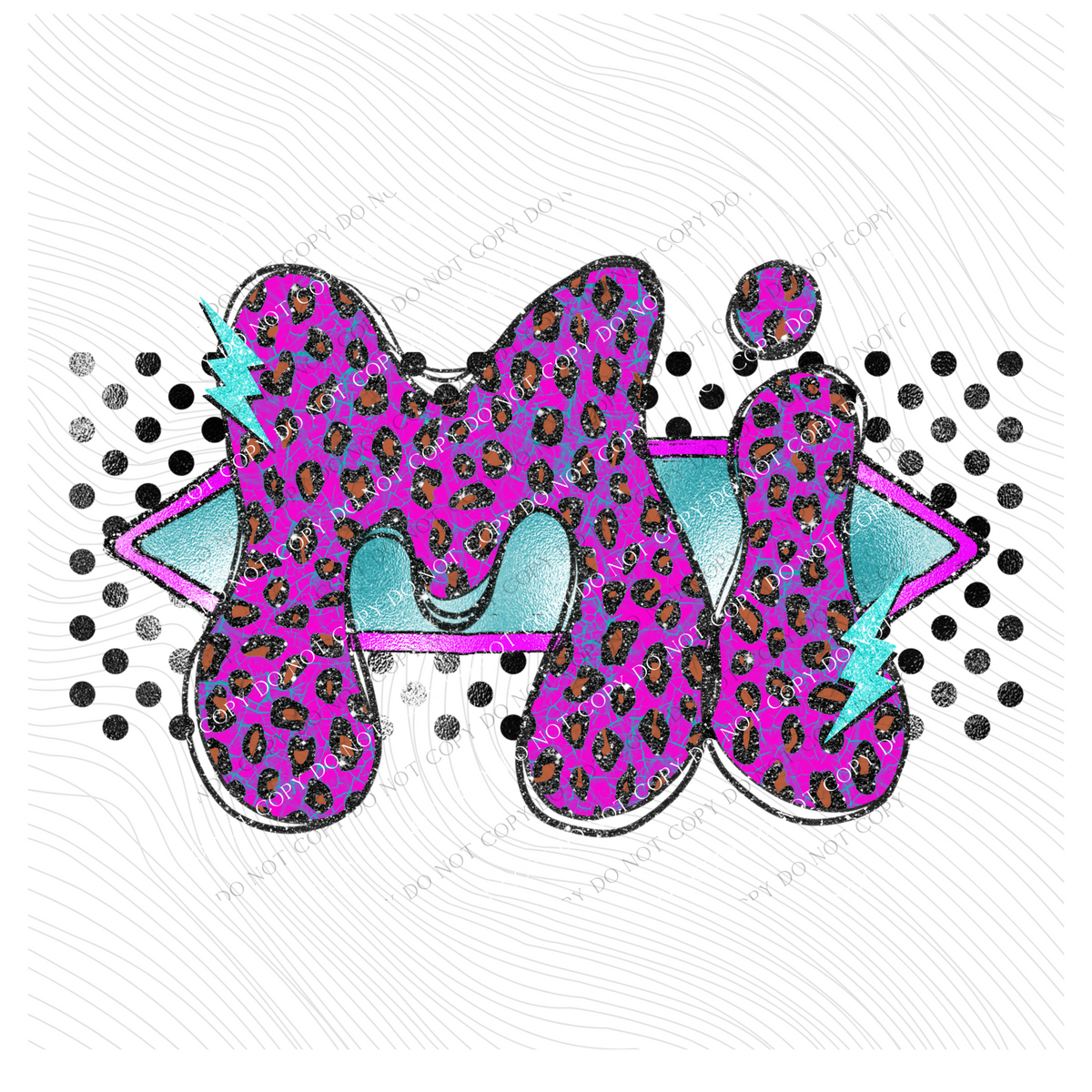 Michigan Vintage Mermaid Cracked Marbled Leopard with Black Glitter and Foil in Bright Purple, Pinks & Turquoise Digital Design, PNG