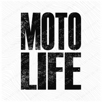 Moto Life Faded Distressed Black Digital Design, PNG