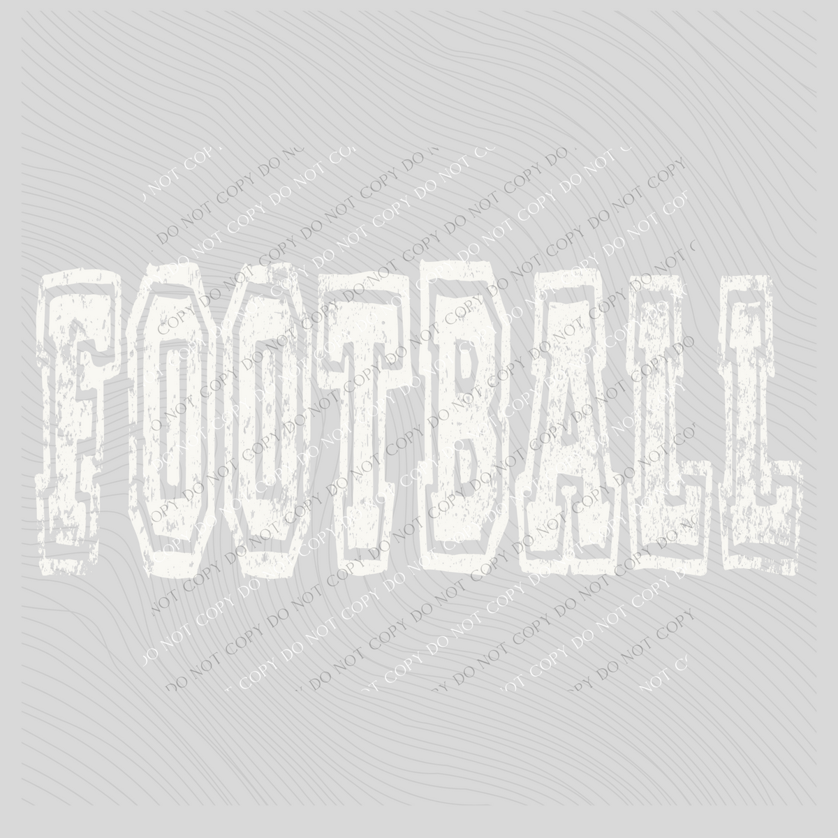 Football Varsity Distressed Bundle Word & Ball Included in White Digital Design, PNG